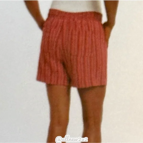 Briggs Women's Red Striped Shorts Linen Size XXL New with tags - Picture 2 of 13